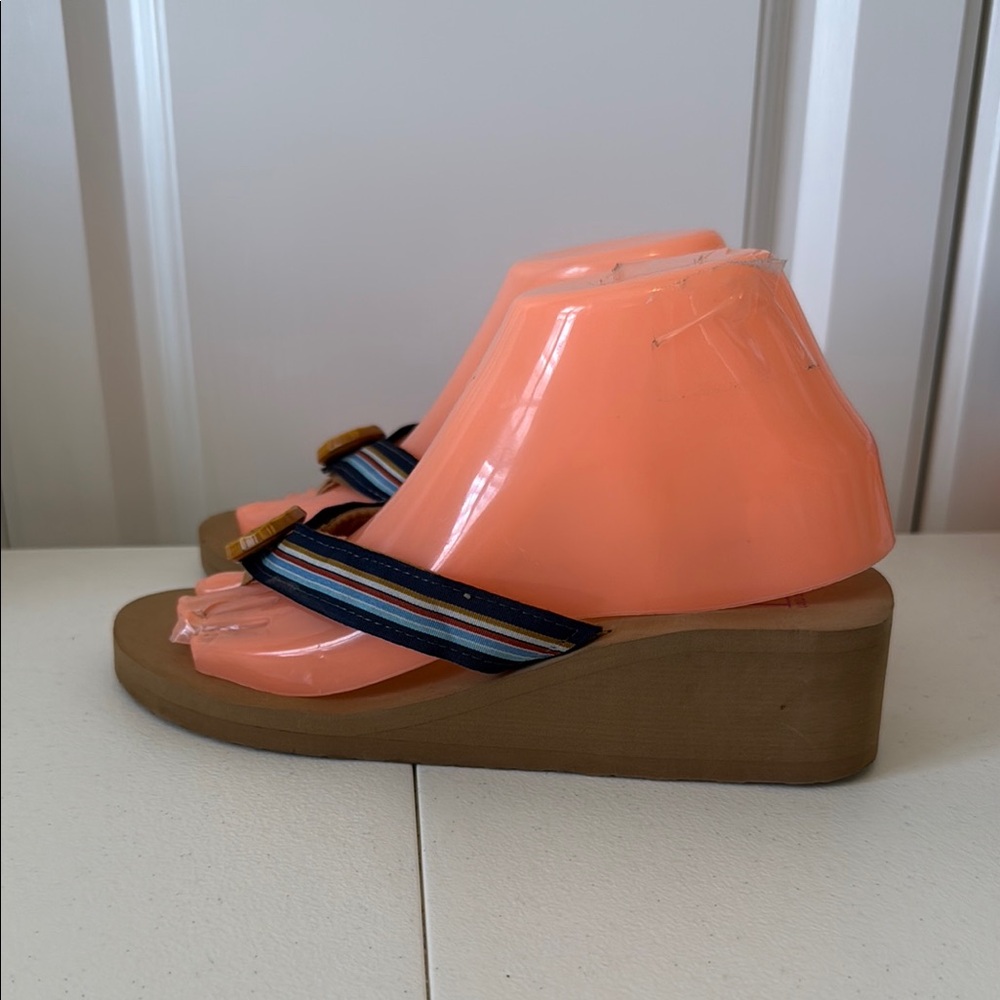 LINDSAY PHILLIPS LULU SWITCHFLOPS WEDGE HEEL SANDALS (sz 7). ADDITIONAL STRAPS - Picture 4 of 9